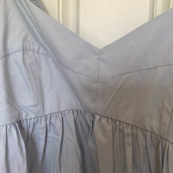 Banana Republic Blue Puff Sleeve Peplum Blouse - Picture 2 of 6